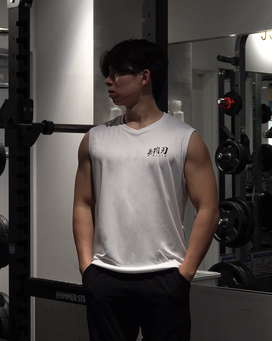SLEEVELESS COMPETITOR TEE WHITE