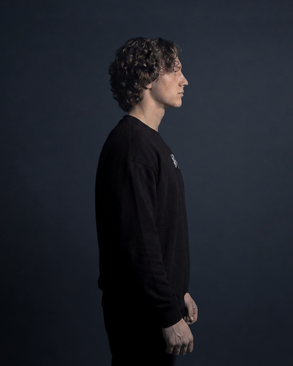 HEAVYWEIGHT ESSENTIAL CREW SWEATSHIRT BLACK