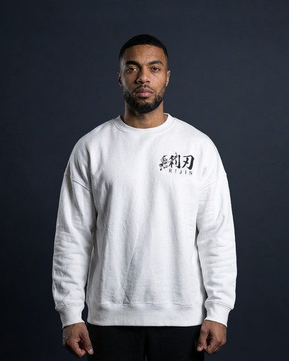 HEAVYWEIGHT ESSENTIAL CREW SWEATSHIRT WHITE