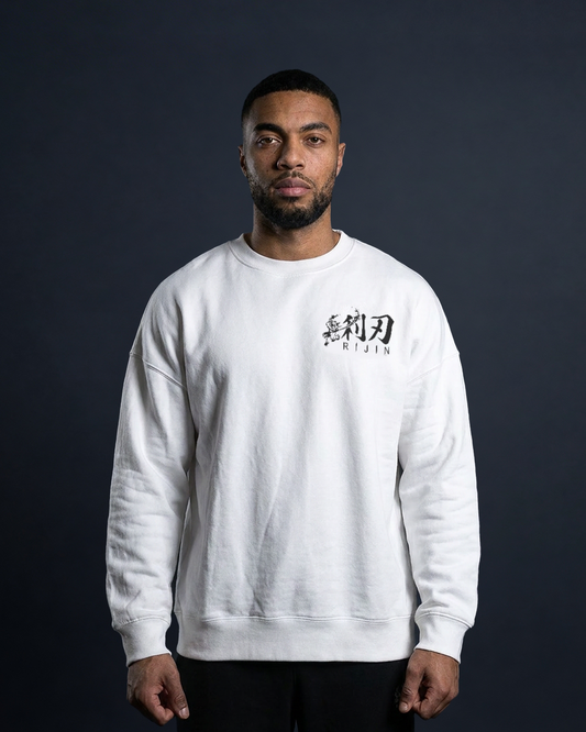 HEAVYWEIGHT ESSENTIAL CREW SWEATSHIRT WHITE